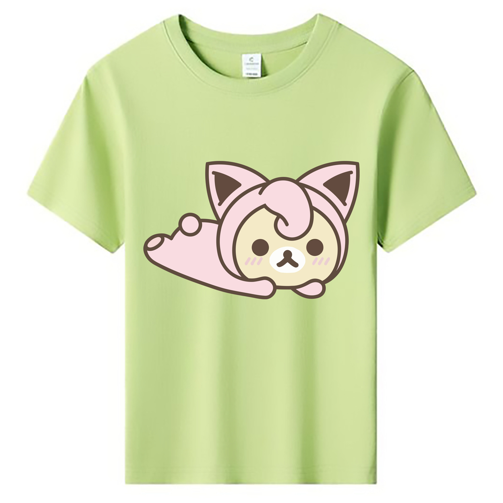 （画像用） リラックマ リラックマ キイロイトリ Rilakkuma Korilakkuma Kiiroitori 綿100％キッズTシャツ（フロントプリント）